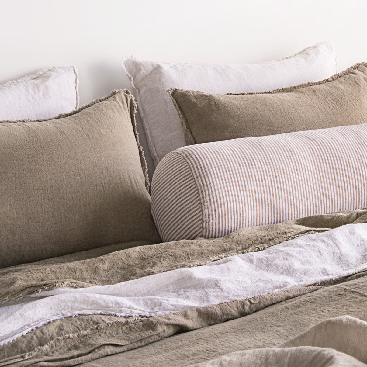 Flocca Linen Pillowcase | Classic Taupe | Hale Mercantile Co.