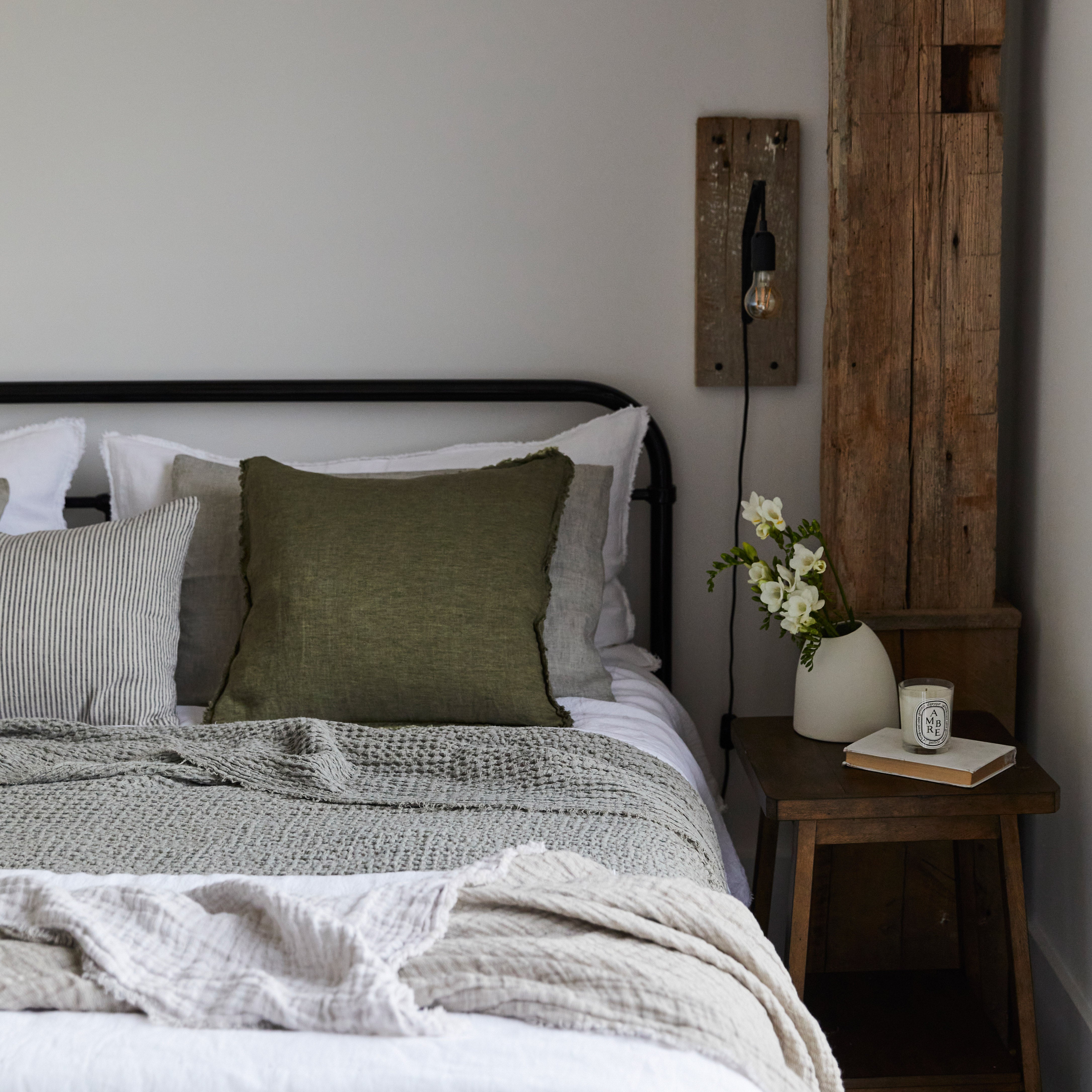 Linen Cushion & Cover | Deep Khaki | Hale Mercantile Co.