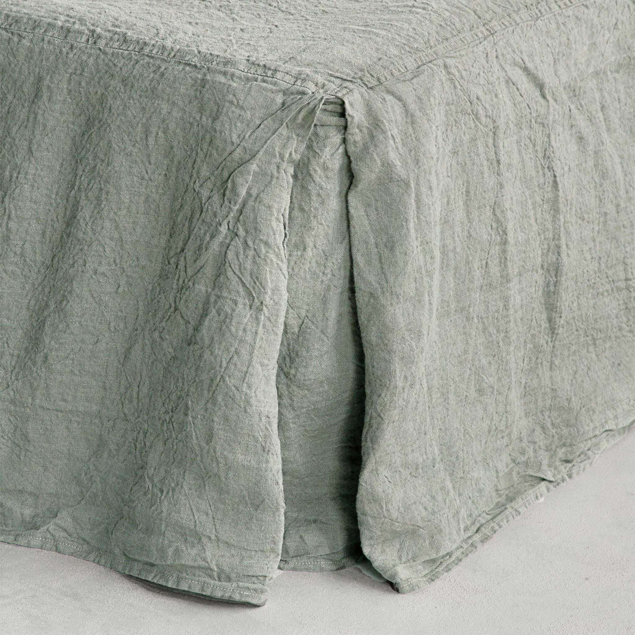 Linen Valance/Bed Skirt | Silvery Sage | Hale Mercantile Co.