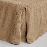 Basix Linen Bed Skirt/Valance - Carmel