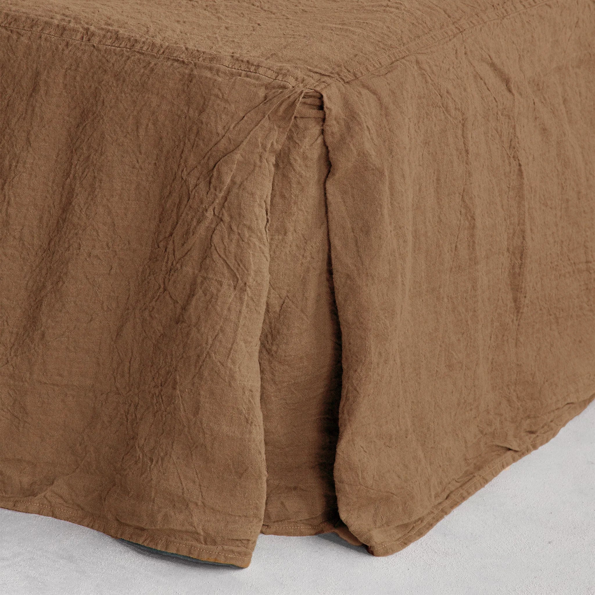 Linen Valance/Bed Skirt | Rust Tone | Hale Mercantile Co.