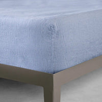 Basix Linen Fitted Sheet - Azzura - Queen (Showroom Display)