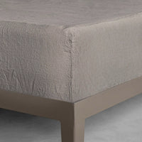 Basix Linen Fitted Sheet - Cep - Super King