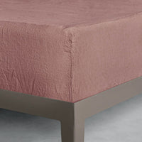 Basix Linen Fitted Sheet - Rosa