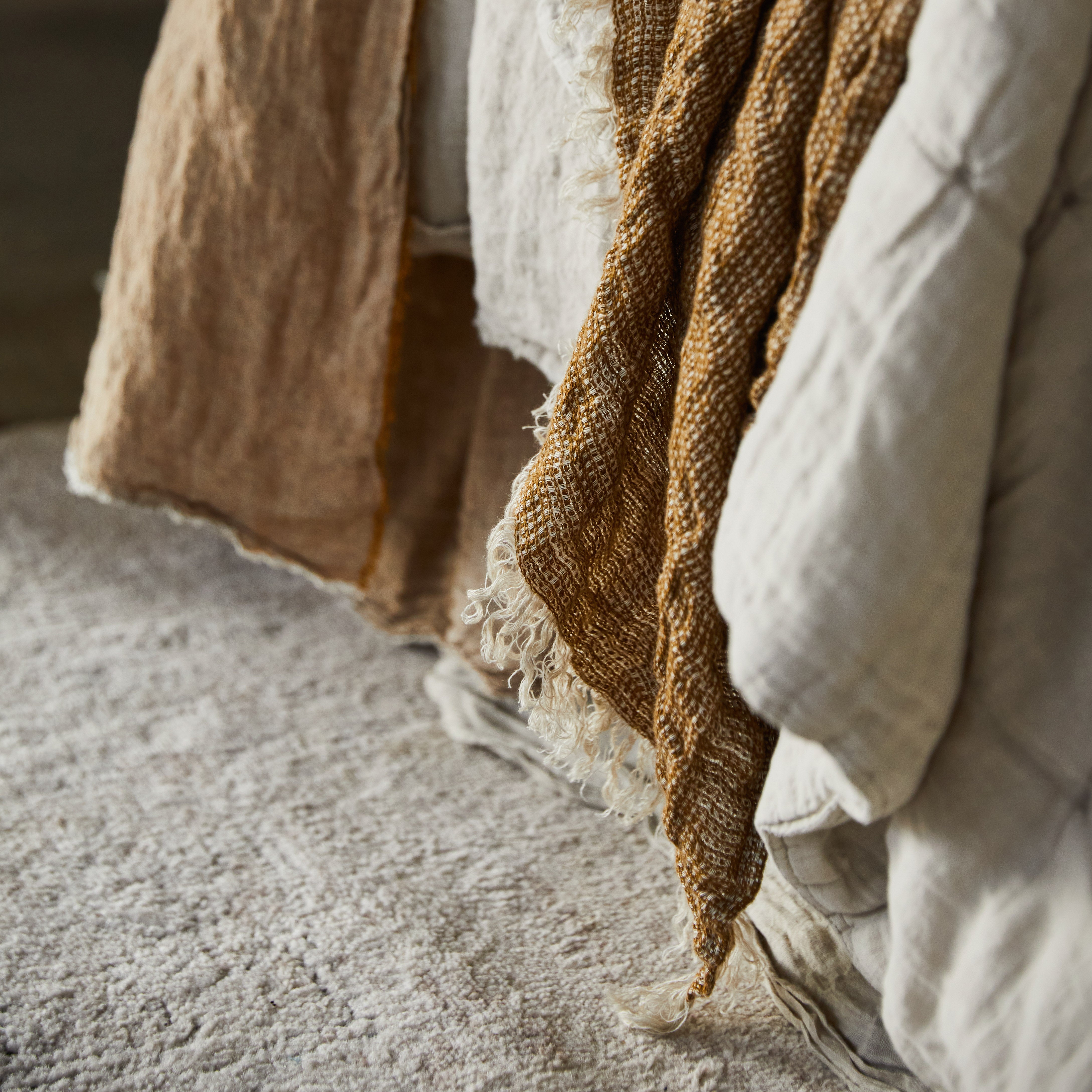 Linen Throw Blanket | Rich Toffee | Hale Mercantile Co.