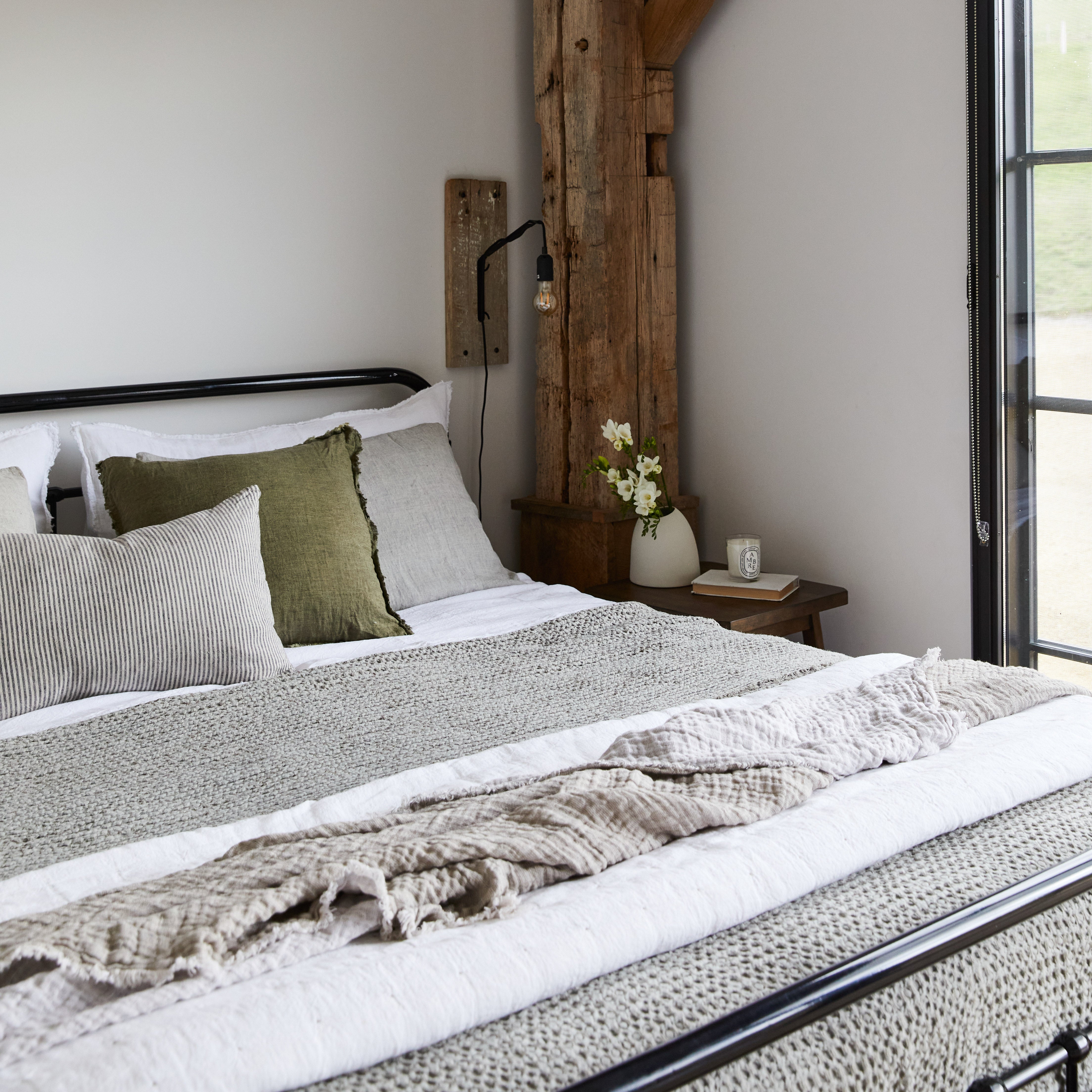 Linen Cushion & Cover | Deep Khaki | Hale Mercantile Co.