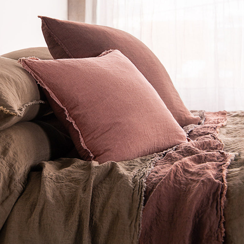Linen Flat Sheet | Muted Mulberry | Hale Mercantile Co.