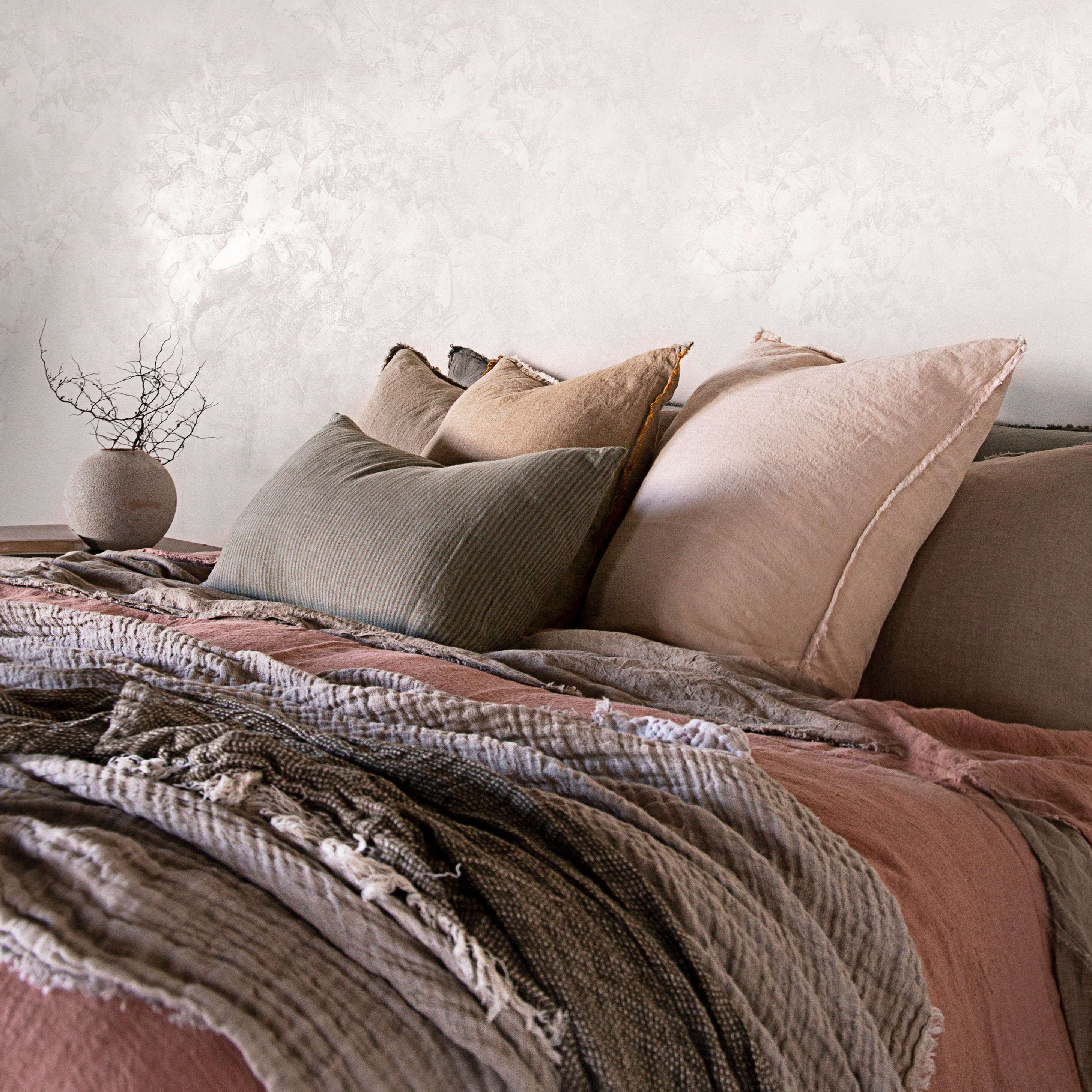 European Linen Pillowcases | Earthy Pink | Hale Mercantile Co.