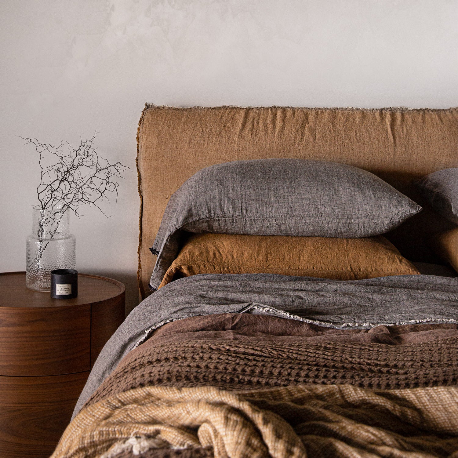 Linen Flat Sheet | Muted Black | Hale Mercantile Co.