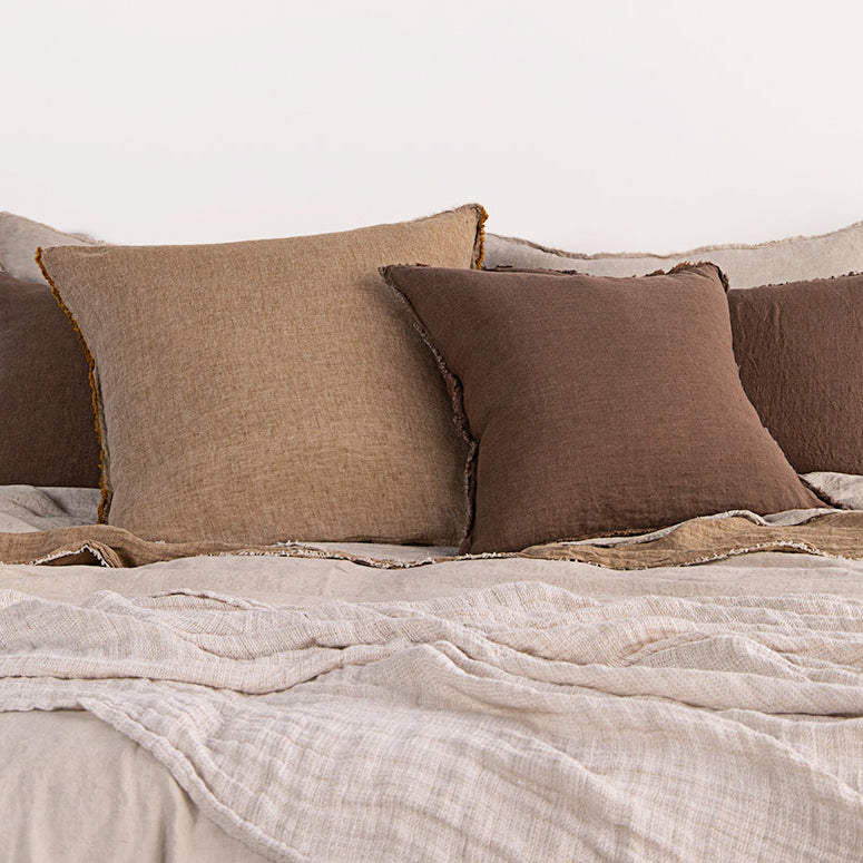 European Linen Pillowcases | Rich Toffee | Hale Mercantile Co.