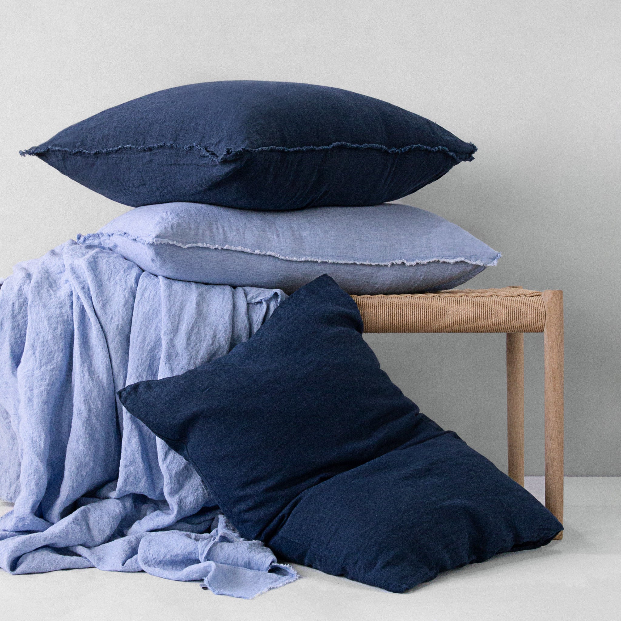 European Linen Pillowcases | Navy Blue | Hale Mercantile Co.