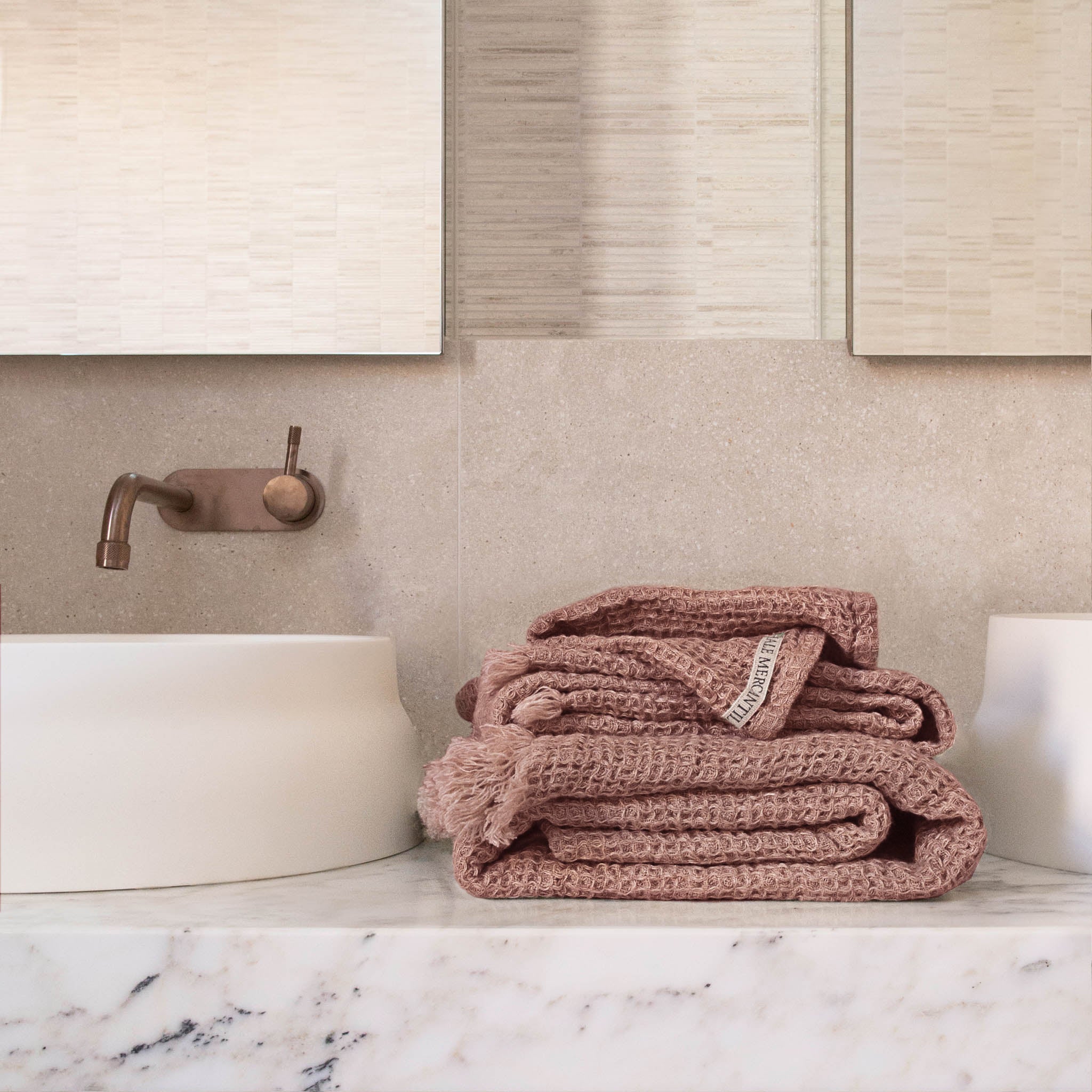 Linen Face Towel | Clay Pink | Hale Mercantile Co.