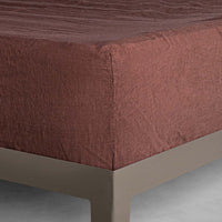 Basix Linen Fitted Sheet - Moro - Super King
