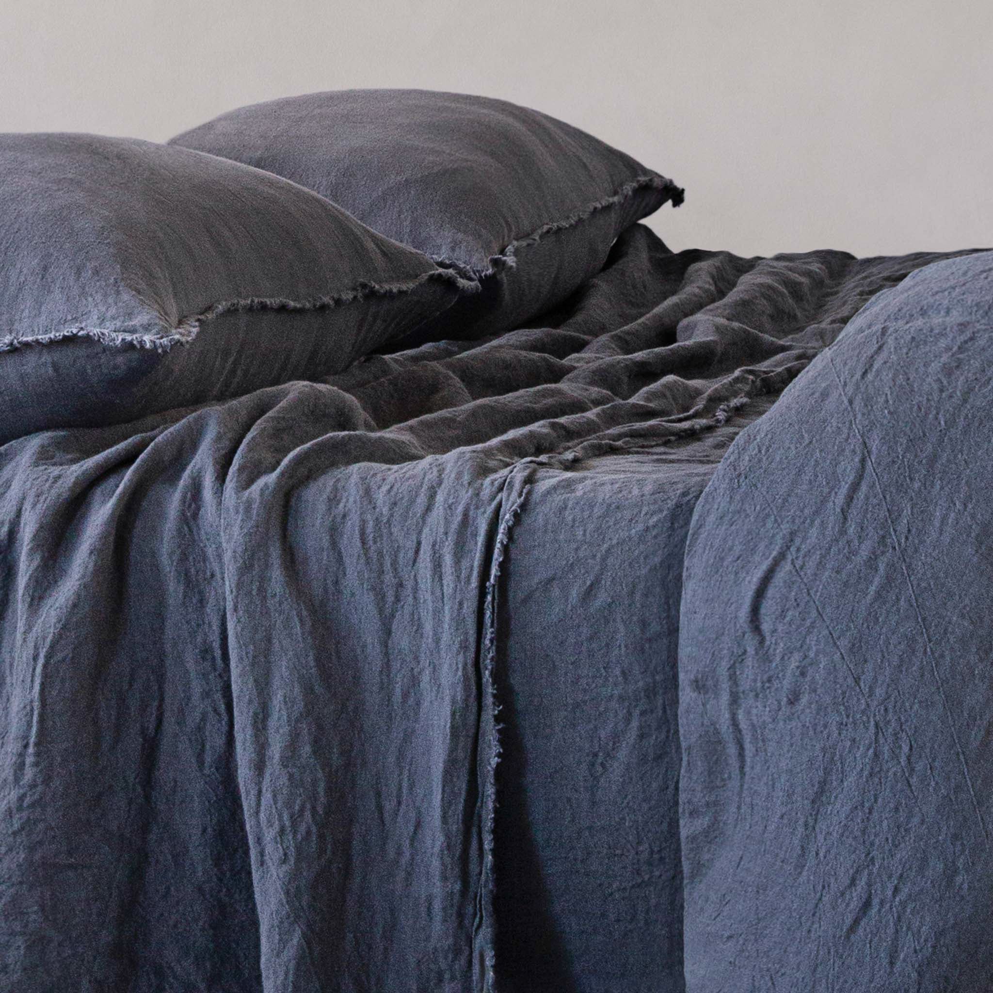 Linen Flat Sheet | Deep Sea Blue | Hale Mercantile Co.