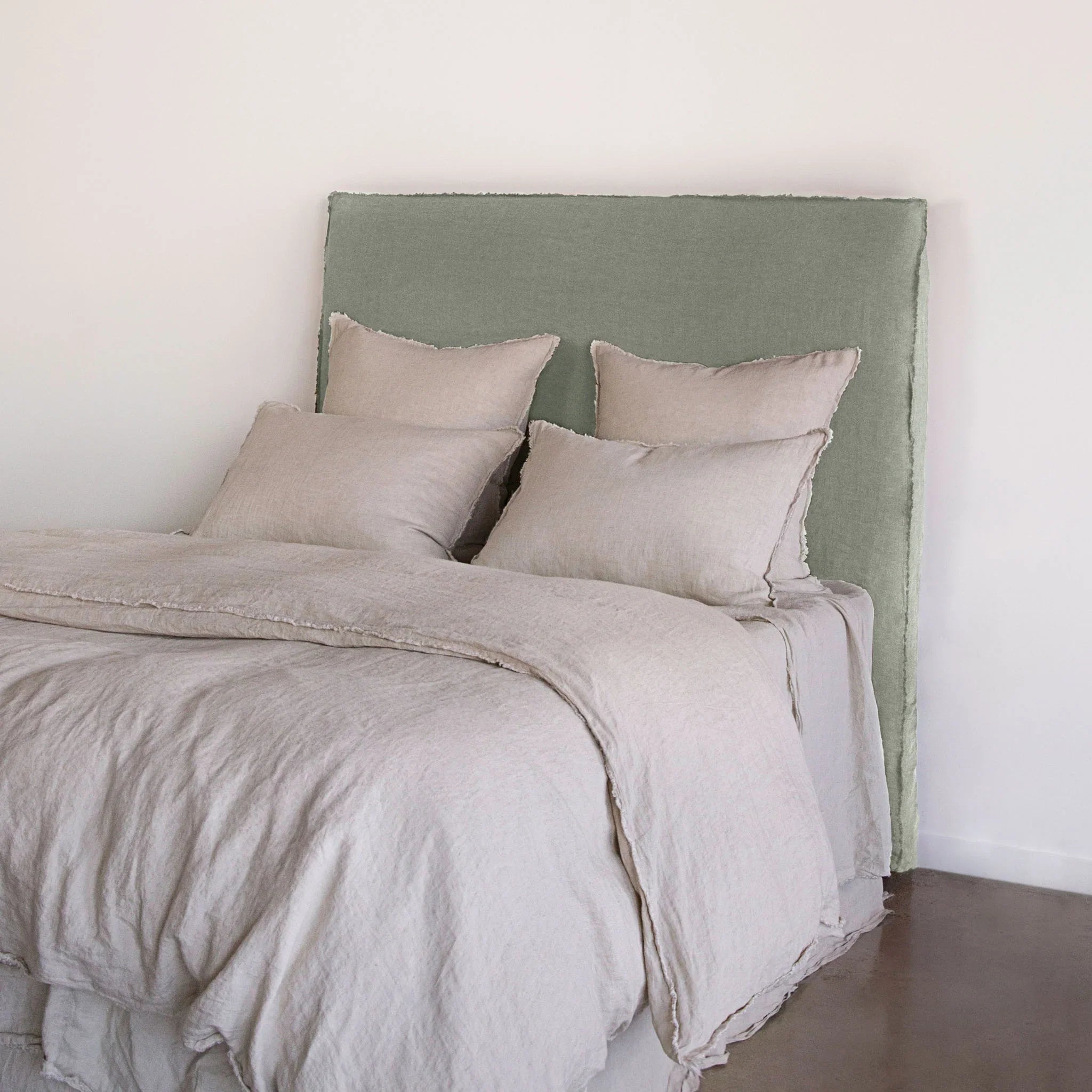 Linen Bedhead & Cover | Silvery Sage | Hale Mercantile Co.