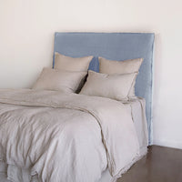 Flocca Linen Bedhead Tall - Azzura