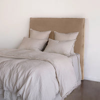 Flocca Linen Bedhead Tall - Carmel