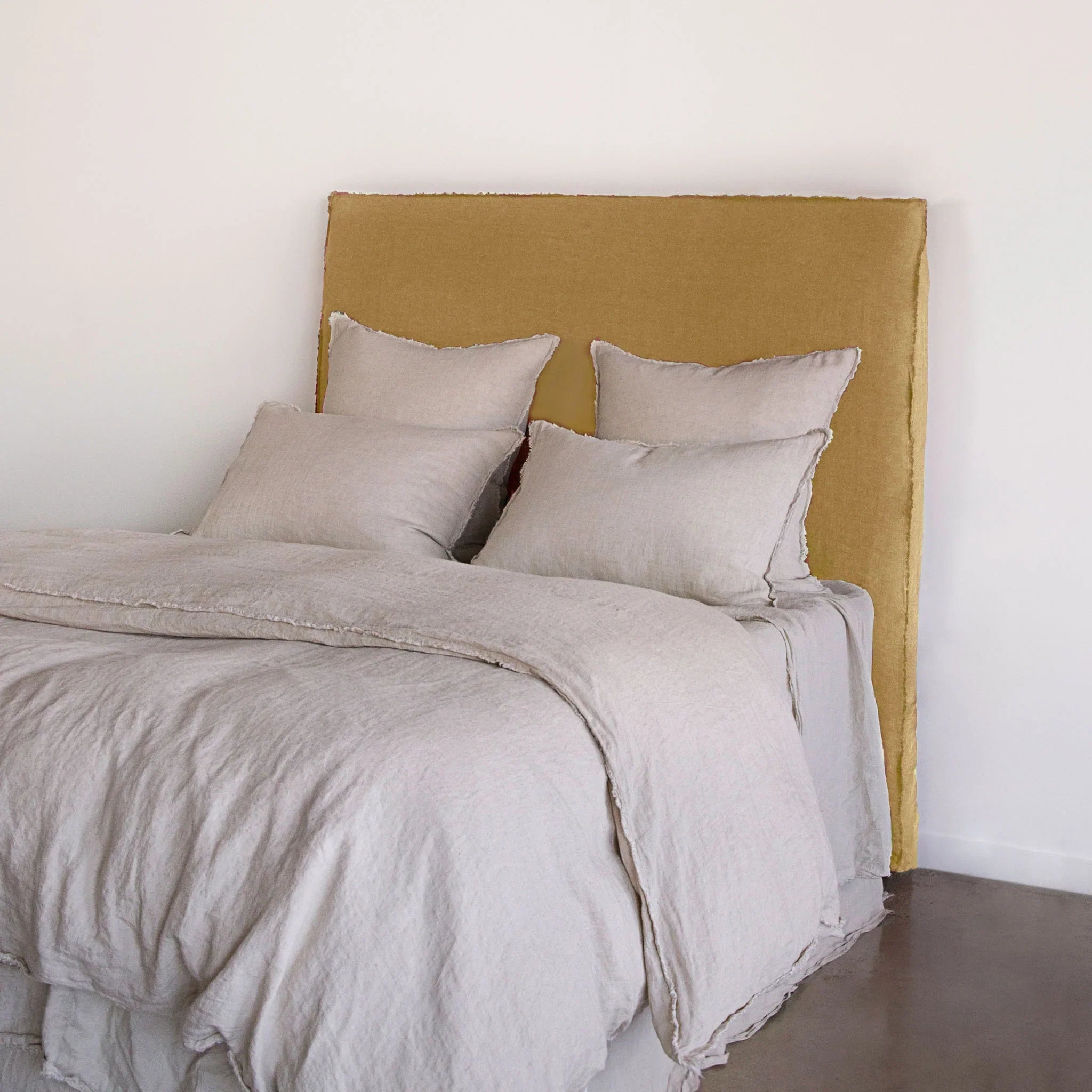 Linen Bedhead & Cover | Muted Gold | Hale Mercantile Co.