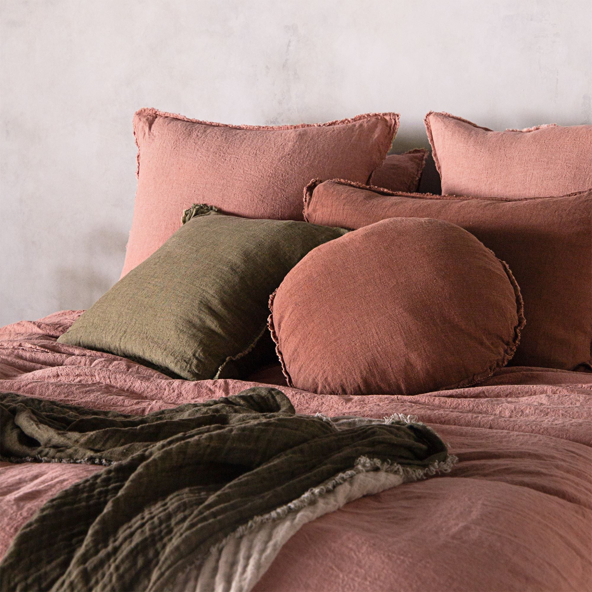 European Linen Pillowcases | Clay Pink | Hale Mercantile Co.