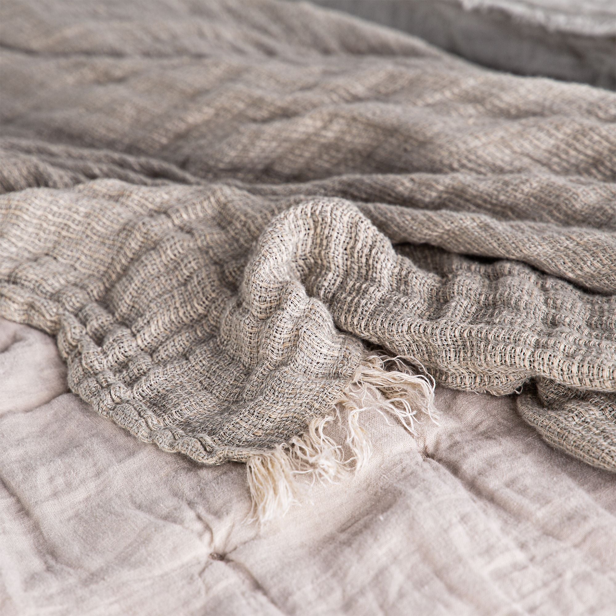 Linen Throw Blanket | Silvery Sage | Hale Mercantile Co.