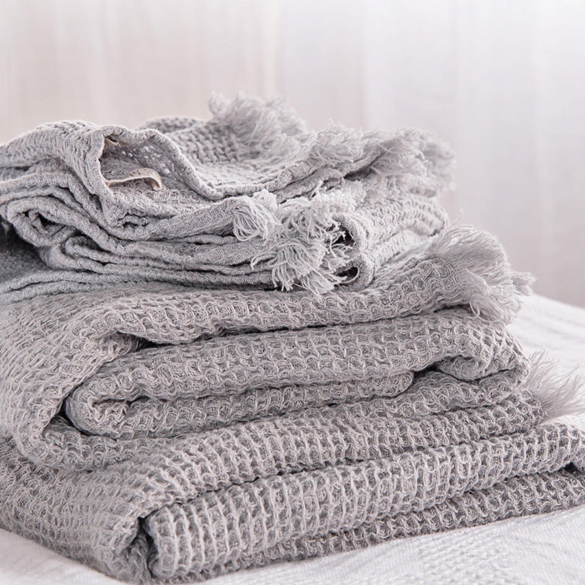 Linen Face Towel | Pale Grey | Hale Mercantile Co.