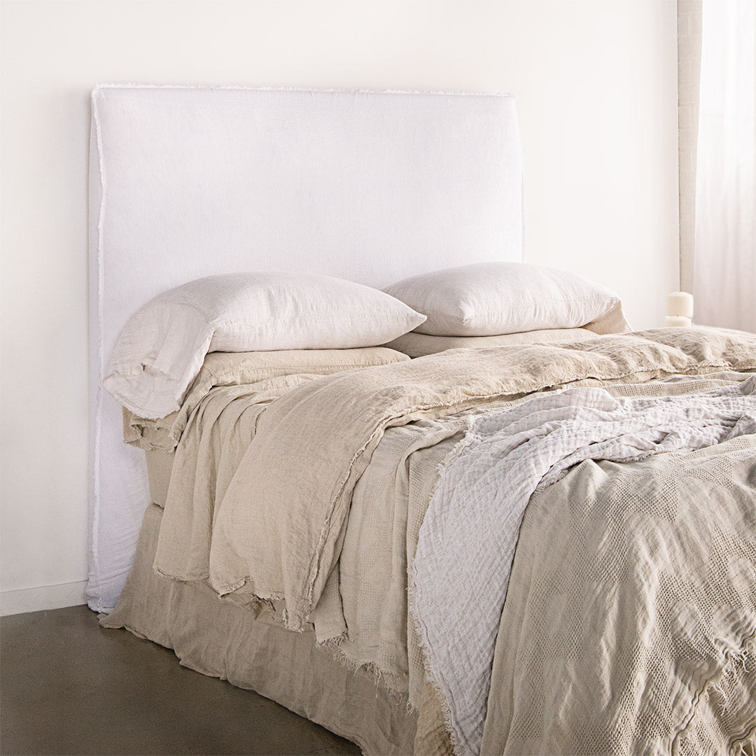 Linen Bedhead & Cover | Antique White | Hale Mercantile Co.