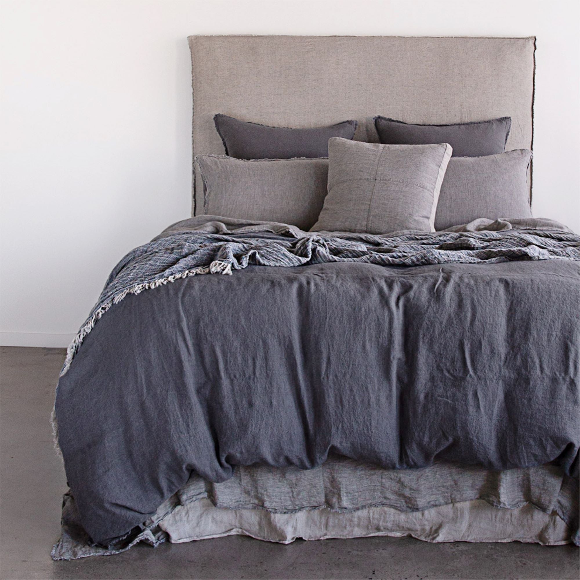 Linen Bedhead & Cover | Sandy Grey | Hale Mercantile Co.