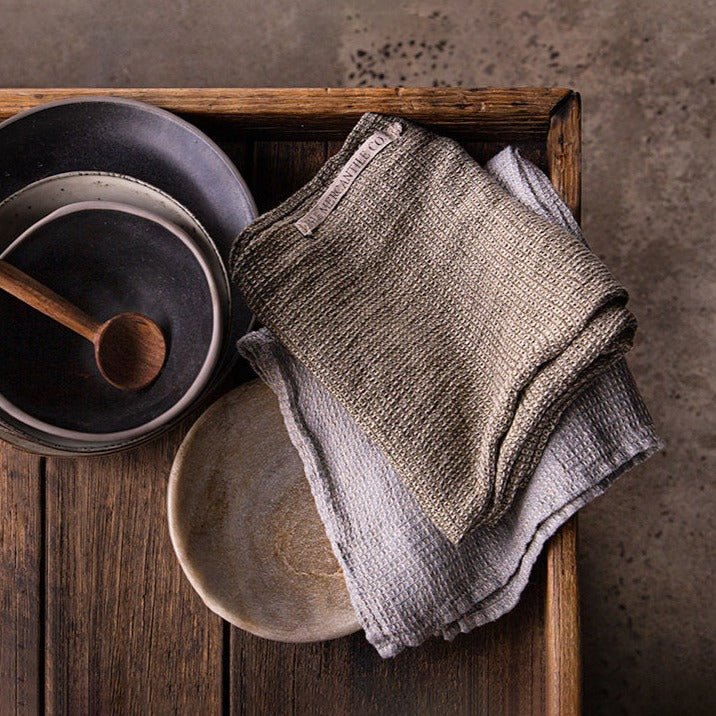 Linen Tea Towels | Deep Khaki | Hale Mercantile Co.