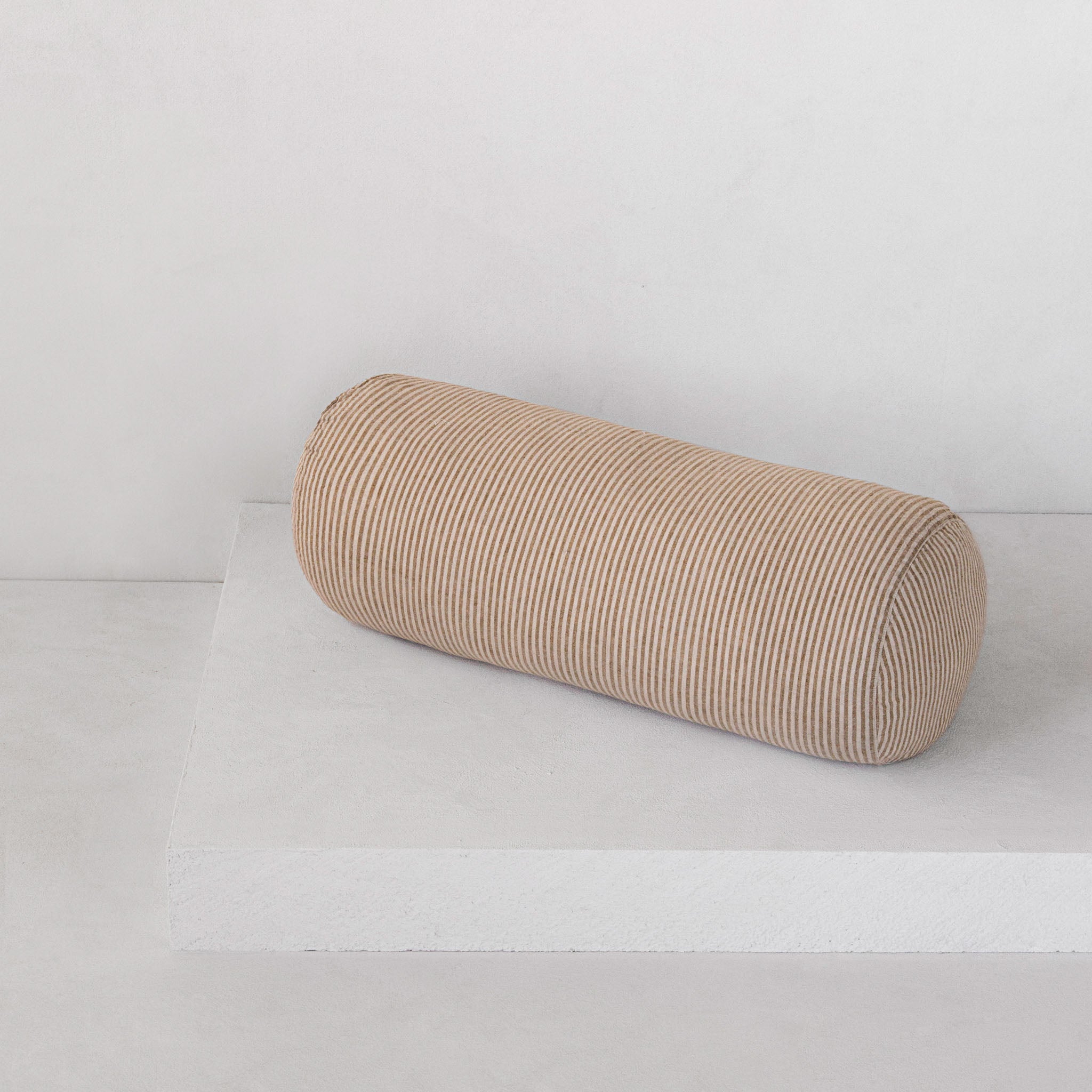 Linen Bolster Cushion | Brown Stripe | Hale Mercantile Co.