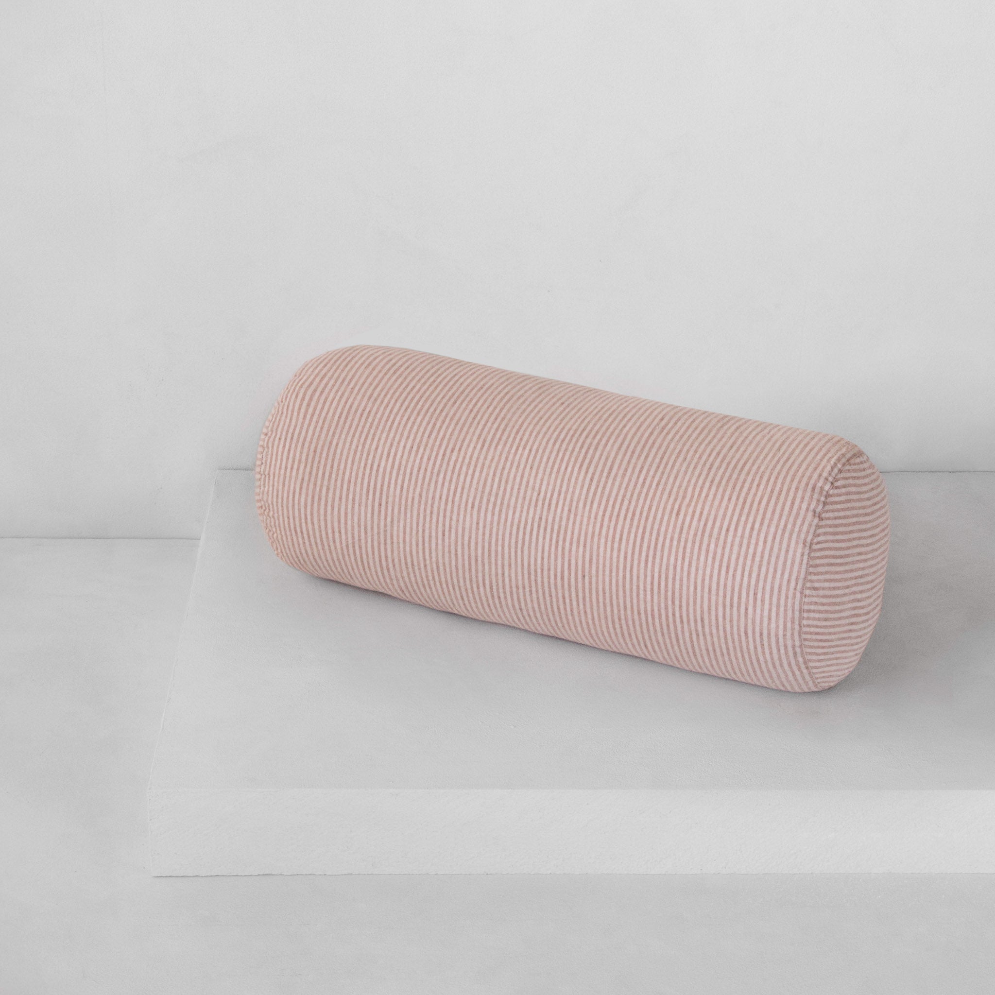 Linen Bolster Cushion | Pink Stripe | Hale Mercantile Co.