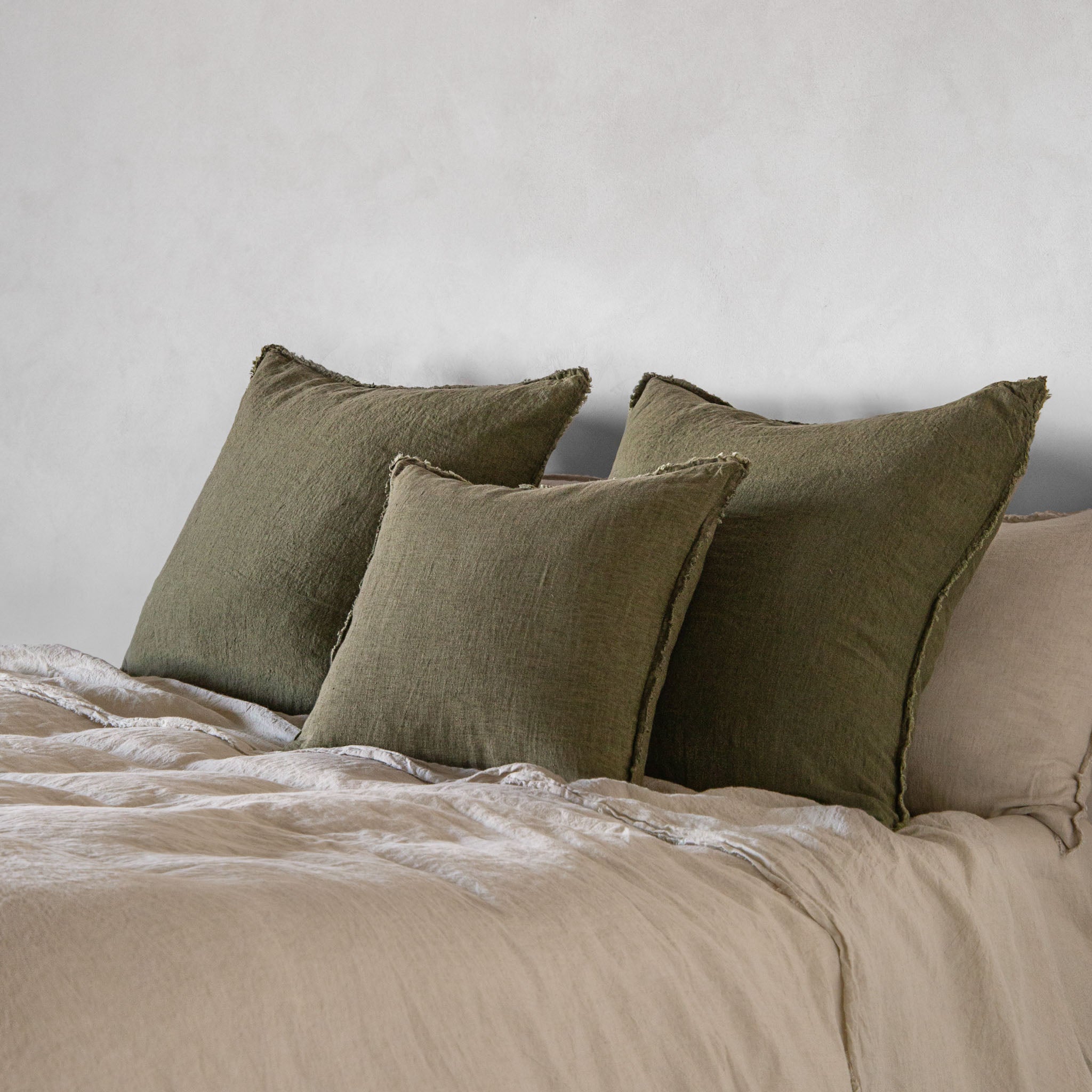 Linen Cushion & Cover | Deep Khaki | Hale Mercantile Co.