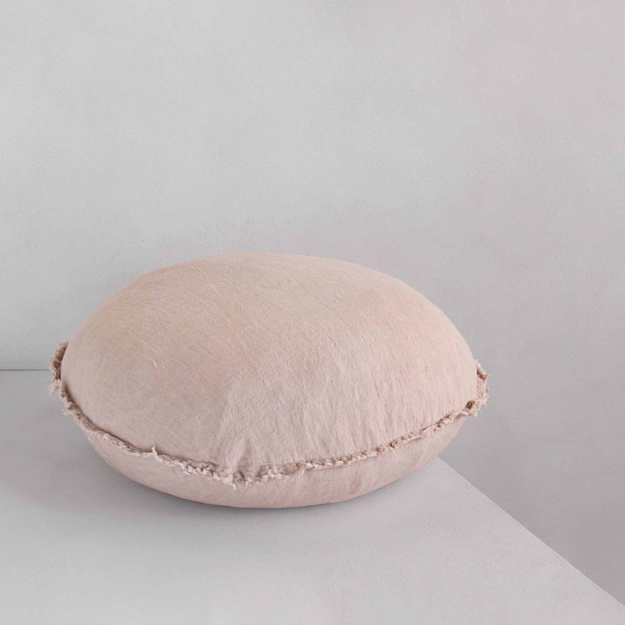 Round Linen Cushion | Earthy Pink | Hale Mercantile Co.