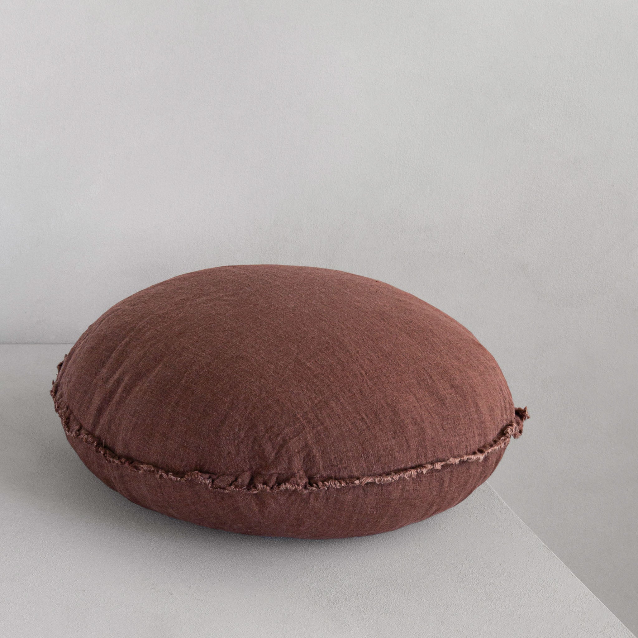 Round Linen Cushion | Muted Mulberry | Hale Mercantile Co.