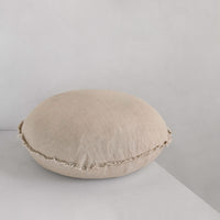 Flocca Macaron Linen Cushion - Sable