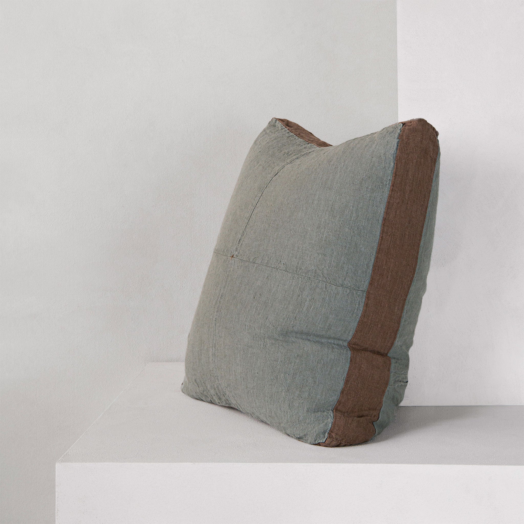Linen Panel Cushions | Teal & Brown | Hale Mercantile Co.