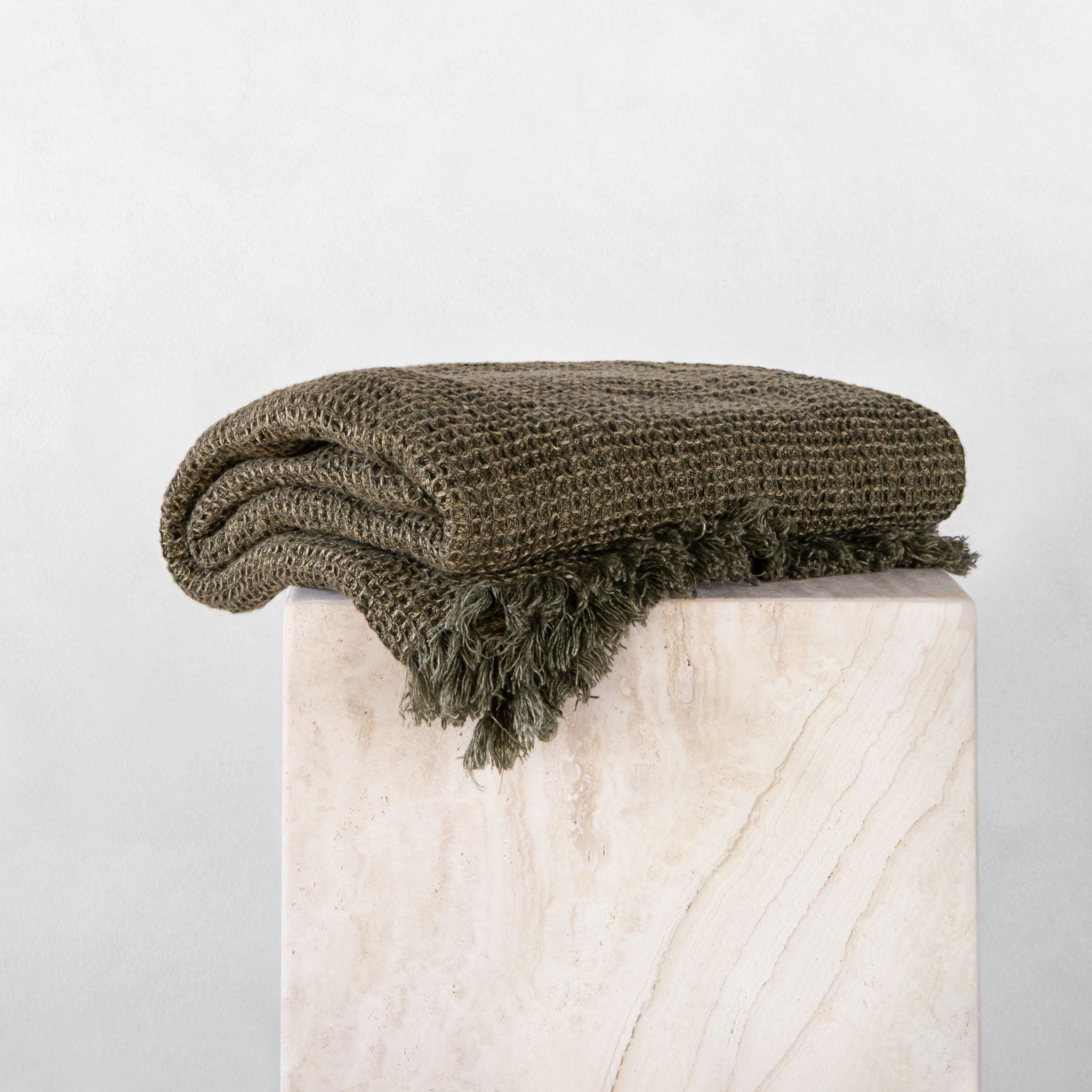 Luxury Linen Bath Towel | Deep Khaki | Hale Mercantile Co.