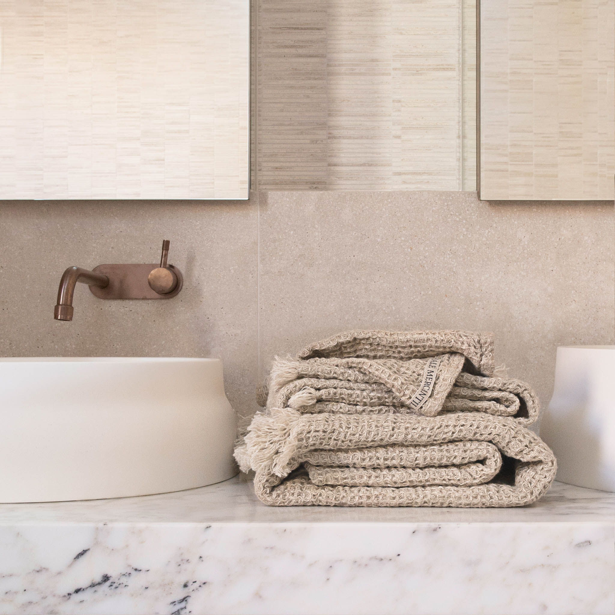 Luxury Linen Bath Towel | Sandy Color | Hale Mercantile Co.