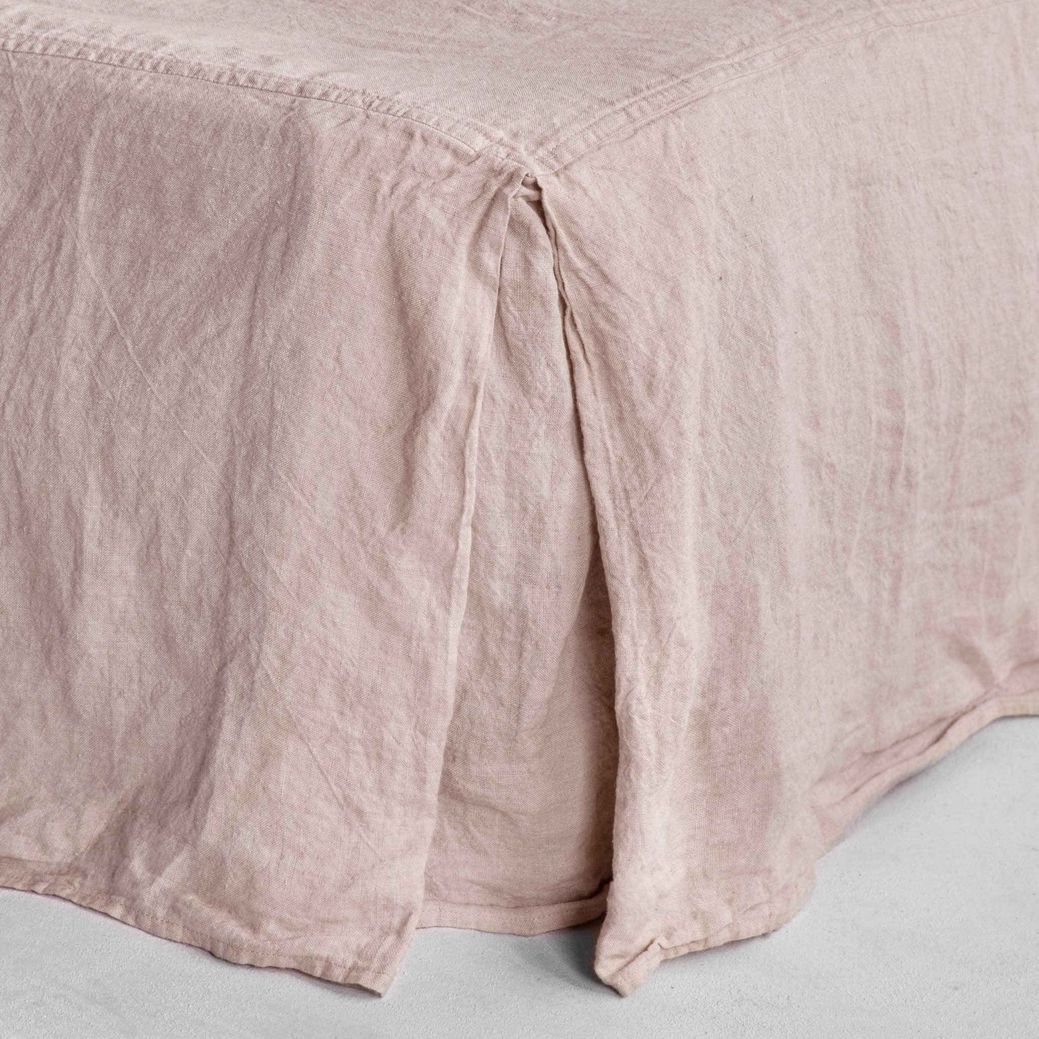 Linen Valance/Bed Skirt | Earthy Pink | Hale Mercantile Co.