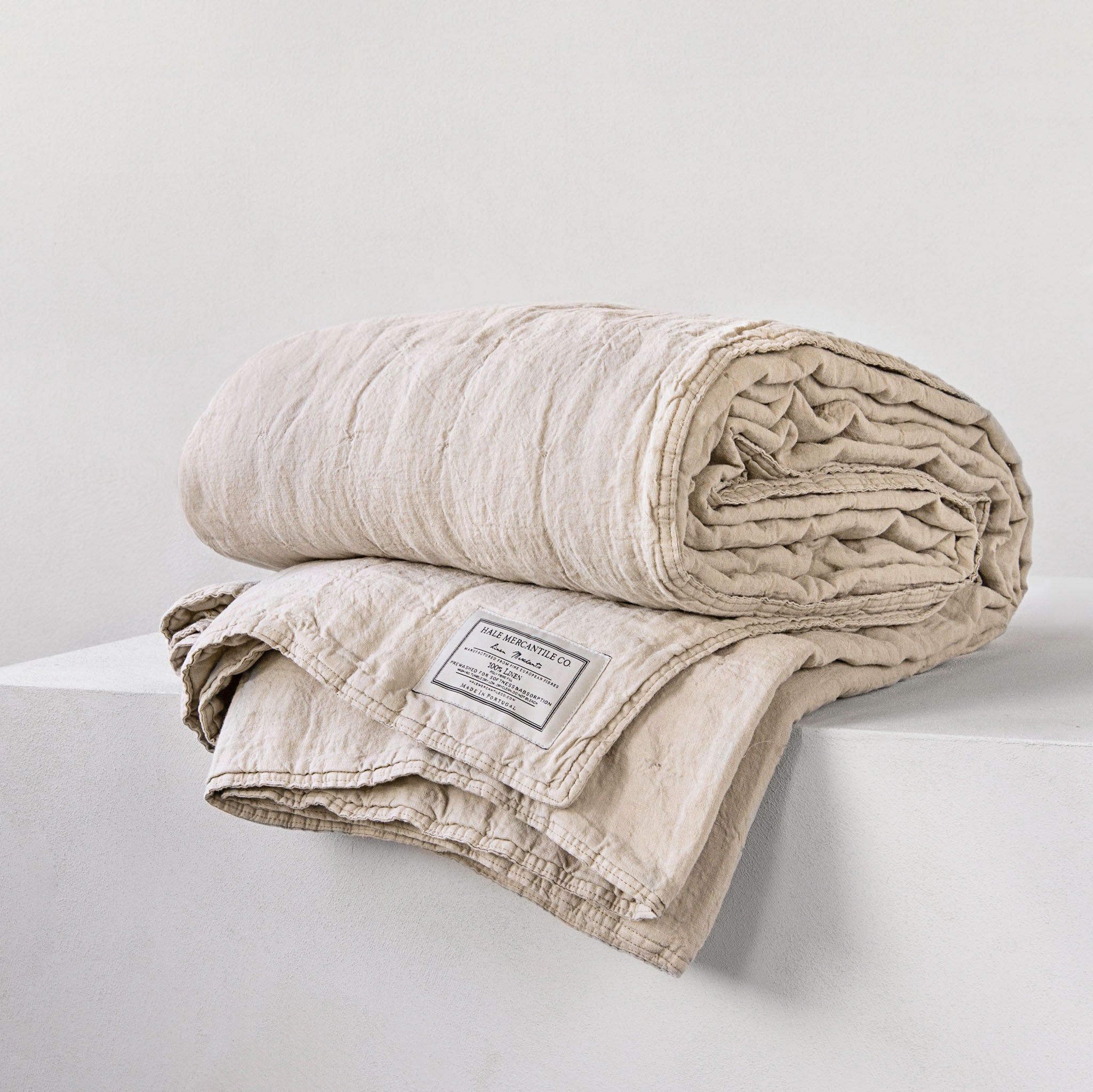 Linen Coverlet | Sandy Color | Hale Mercantile Co.