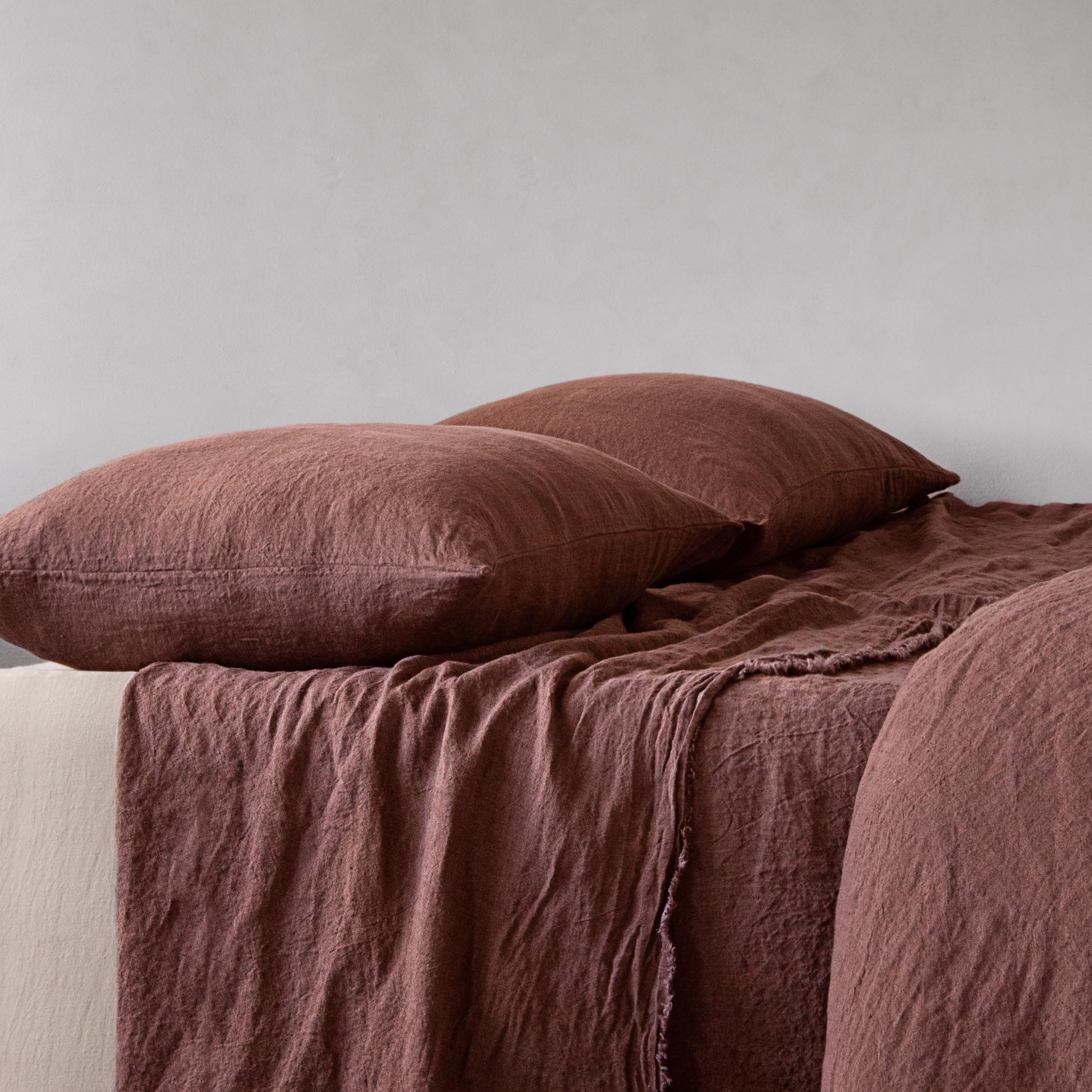 Basix Linen Pillowcase | Muted Mulberry  | Hale Mercantile Co.