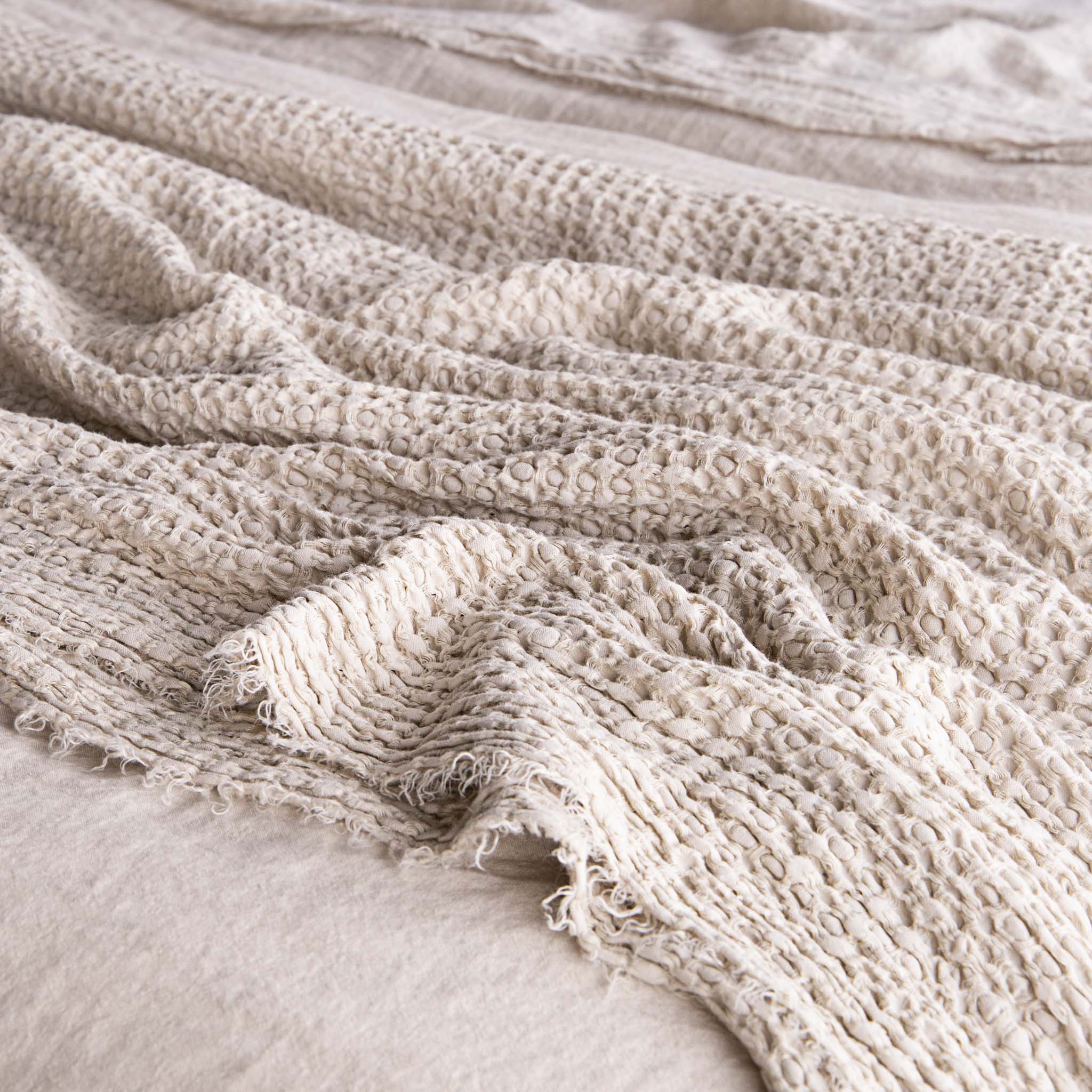 Linen Blanket | Sandy Color Luxury Throw | Hale Mercantile Co.