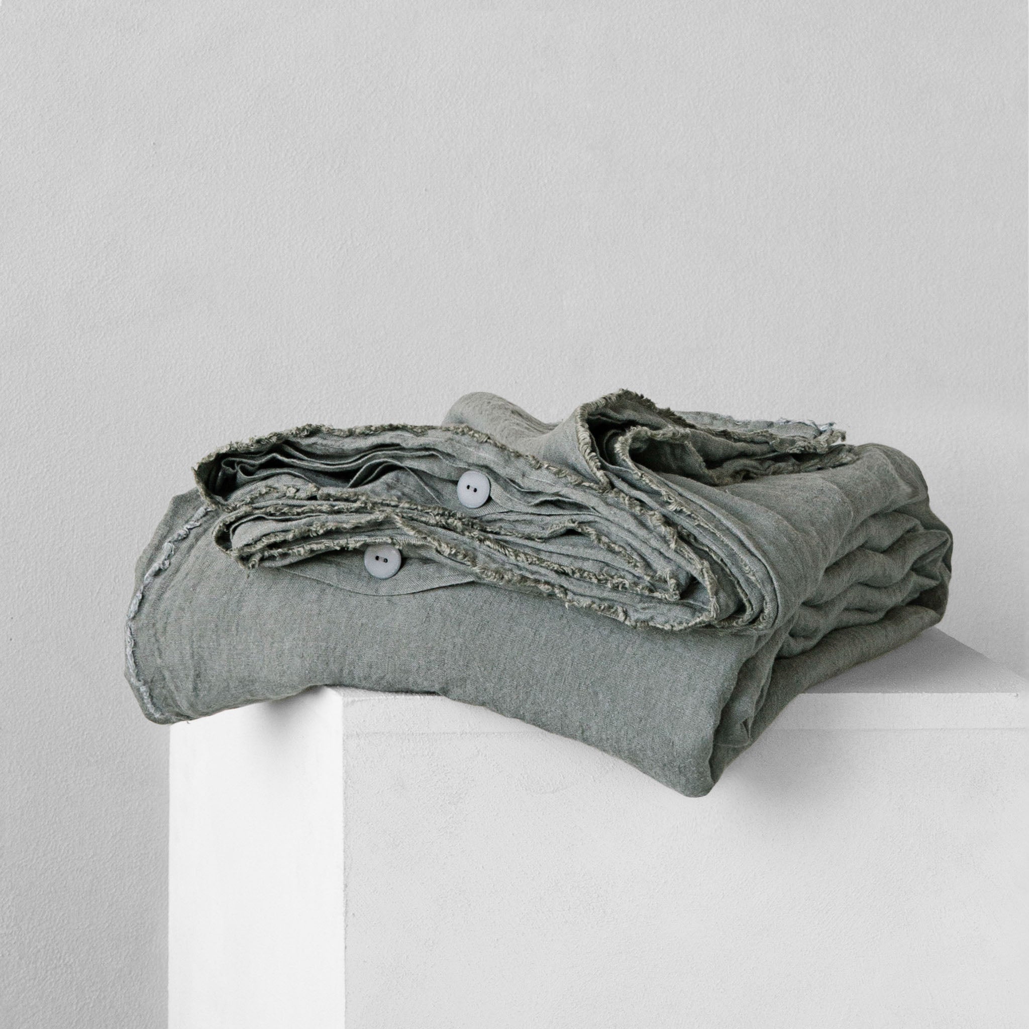 Linen Duvet Cover | Oceanic Green Blue | Hale Mercantile Co.