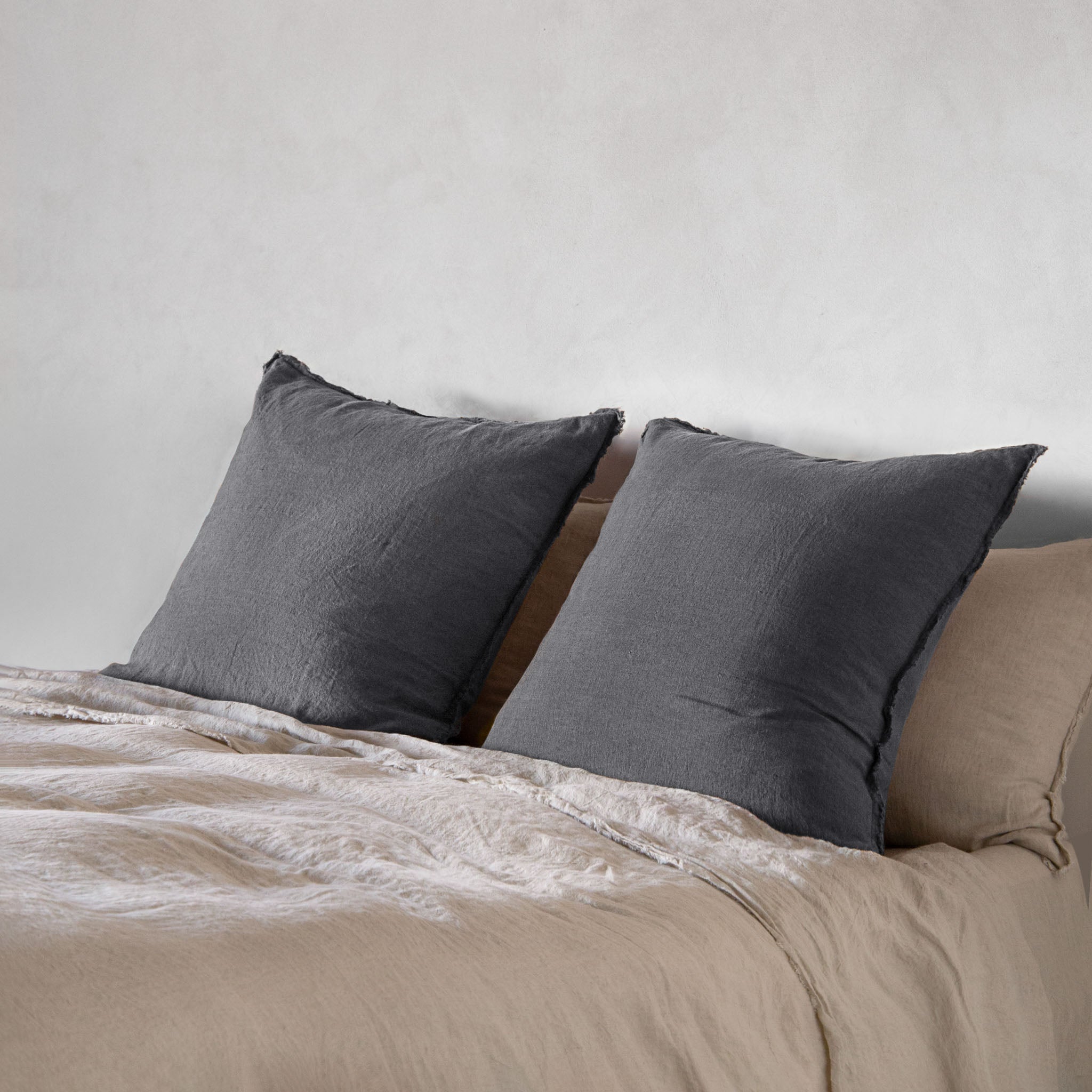 European Linen Pillowcases | Charcoal Grey | Hale Mercantile Co.