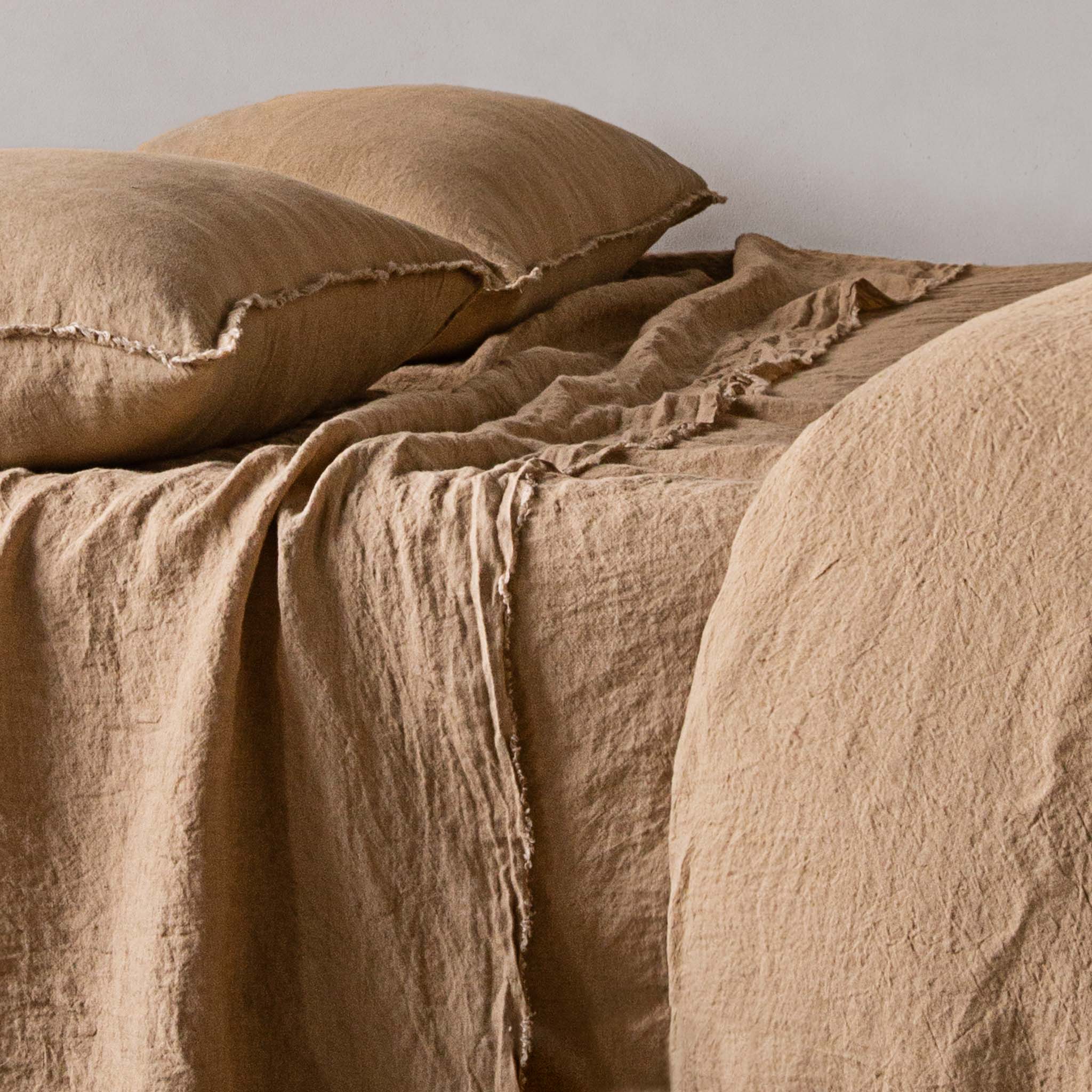 Linen Flat Sheet | Caramel Tone | Hale Mercantile Co.