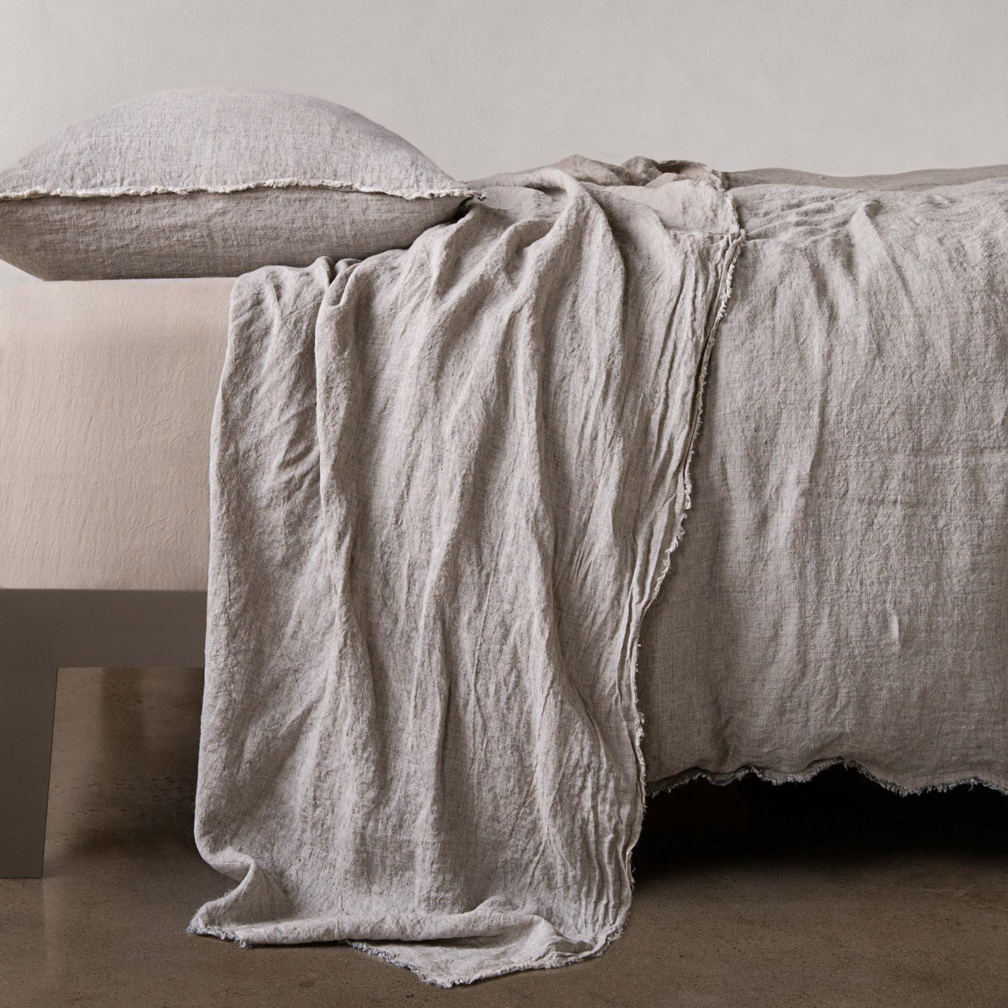 Linen Flat Sheet | Sandy Grey | Hale Mercantile Co.