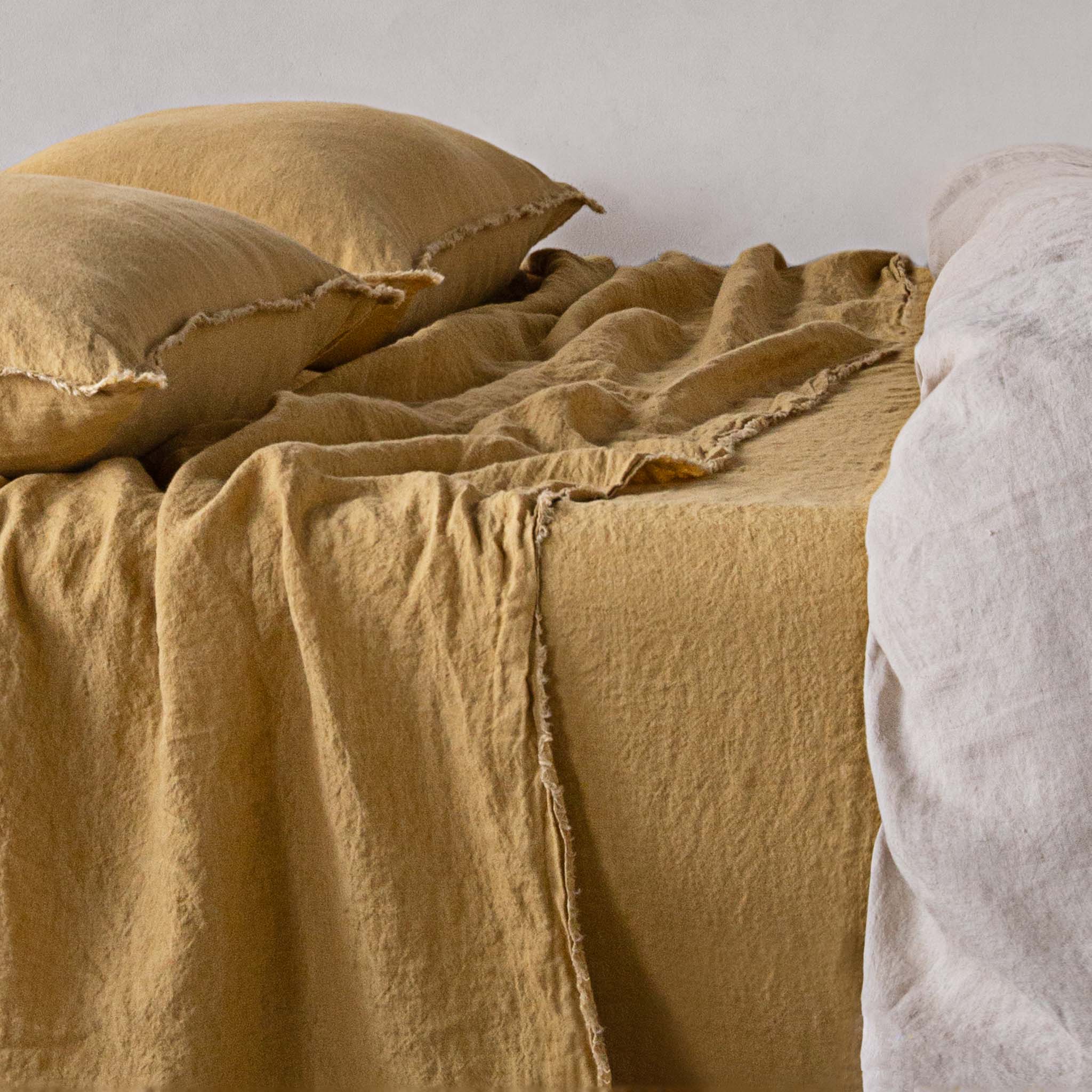Linen Flat Sheet | Muted Gold | Hale Mercantile Co.