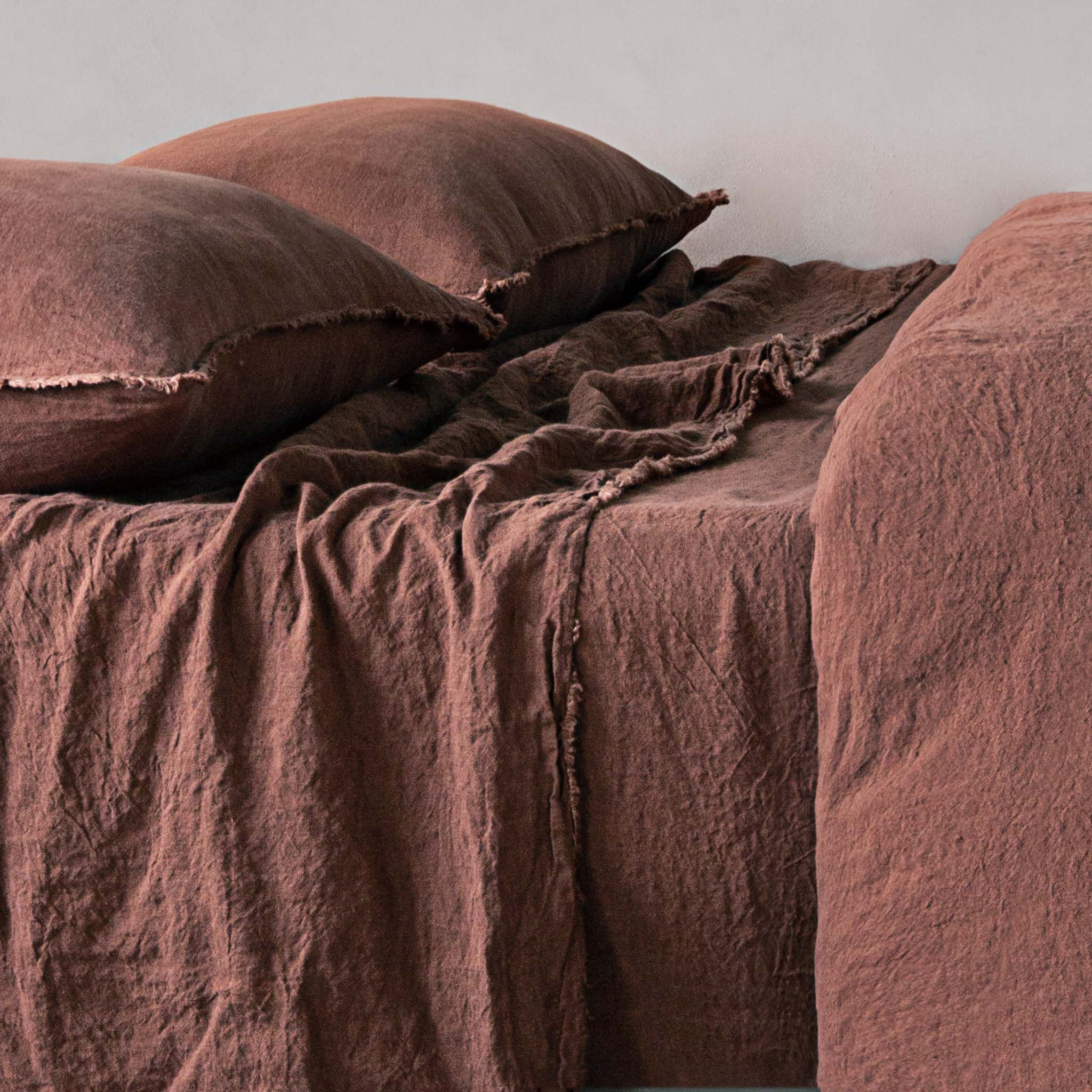 Linen Flat Sheet | Muted Mulberry | Hale Mercantile Co.