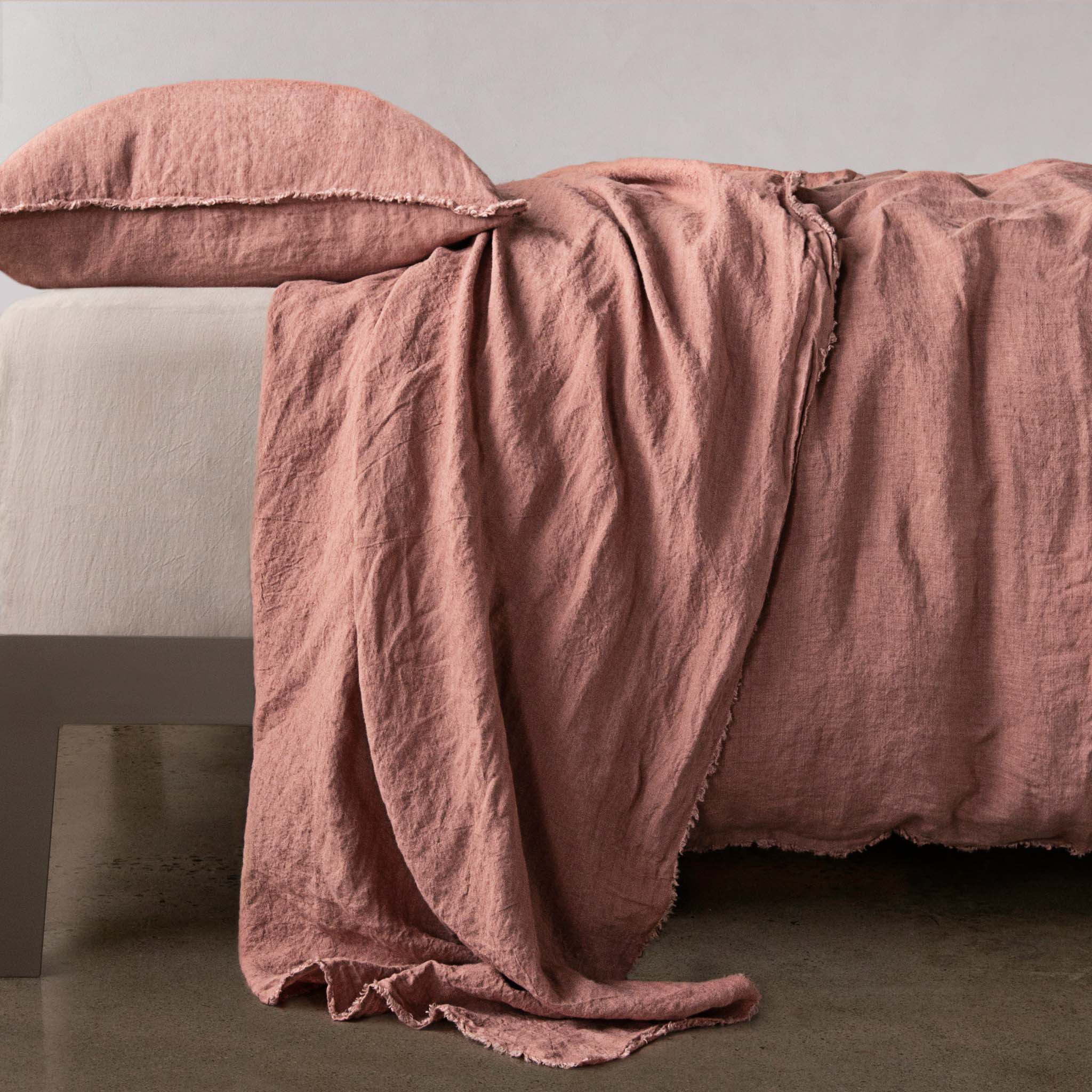 Linen Flat Sheet | Clay Pink | Hale Mercantile Co.