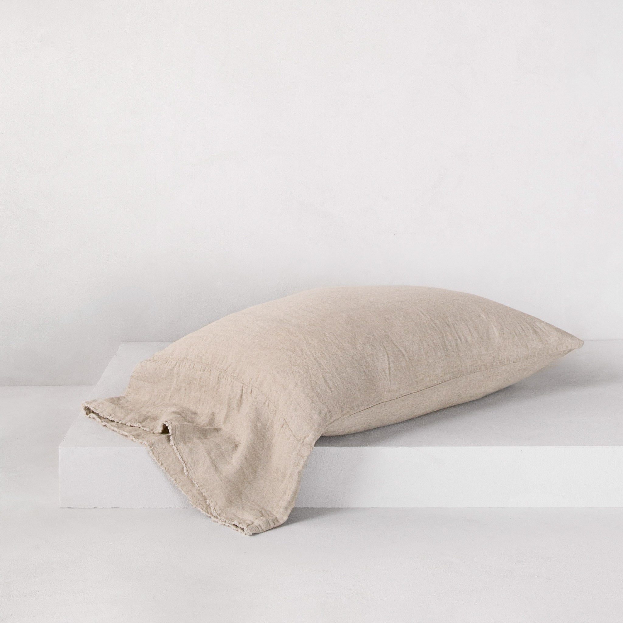 Long Linen Pillowcases | Sandy Color | Hale Mercantile Co.