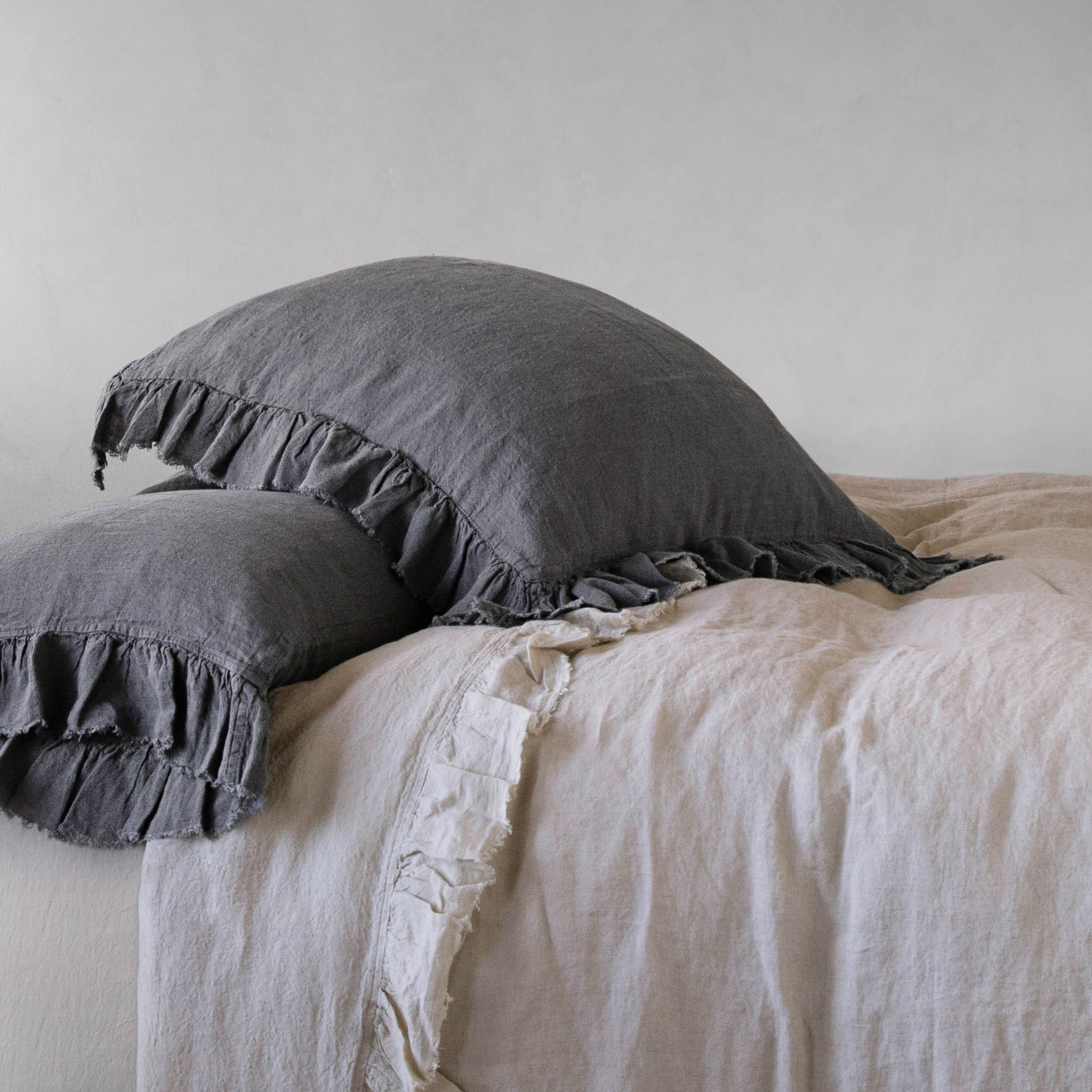 Linen European Pillowcase | Charcoal Grey | Hale Mercantile Co.